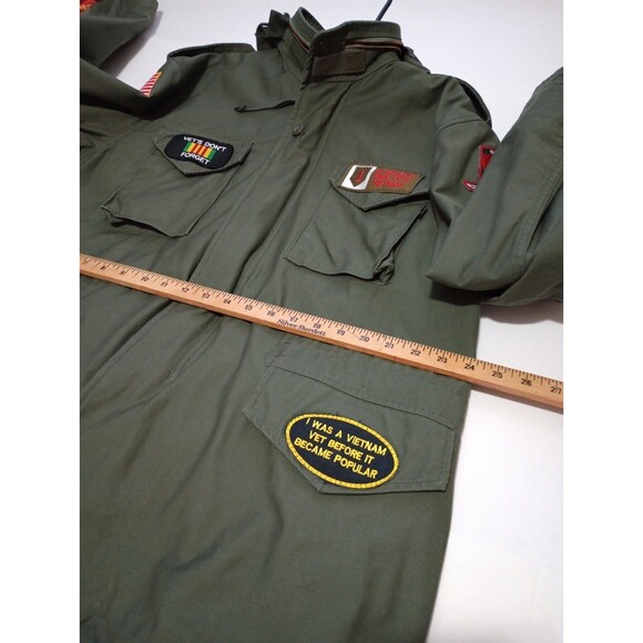 Vietnam Era Memorial Cold Weather Field Coat Large Patches Alpha Industries - Picture 7 of 14